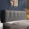 Large Bolster Headboard Cushion Lumbar Support Pillow Reading Pillow Big Bed Backrest Pillow Headboard Backrest Cushion for Daybed Bedroom Dorm Decoration,Grey,59"/150cm(Queen) view 1