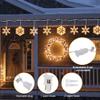 8.5 FT Snowflake Lights with 6 Drops, 100 Counts Clear Blubs Christmas String Lights, Plug in & Connectable Icicle Fairy Curtain Light Set for Xmas Home Indoor Outdoor Party Wedding Decorations view 4