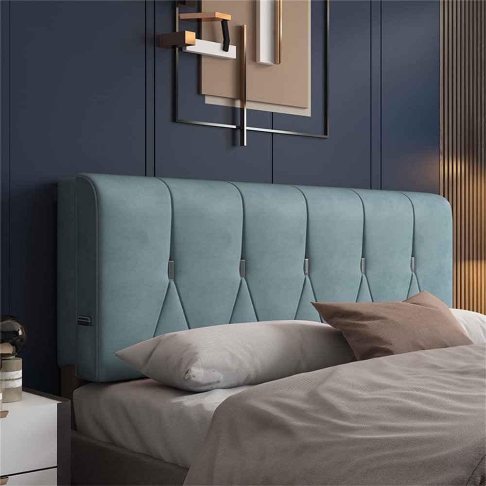 Double Headboard Cushion Bed Backrest King Size Lumbar Support Pad Wall Pillow Removable Cover for Bedroom Dorm Hotel Daybed Bed Decoration,E,No headboard 74.8"/190cm