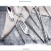 IKXO 48-Piece Silverware Set for 12, Unique Premium 18/10 Stainless Steel Flatware Cutlery Set, Include Fork Spoon Knife Set, Durable Home Kitchen SilverwareStone Pattern view 3