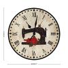 Swavecat Flower Sewing Machine Wood Wall Clock Silent Wood Wall Clocks Home Decor Sewing Room Wall Clocks Craft Room Decor Wall Clocks Tuscan Country Style 12inch Round Clock for Dinning Living Room view 2