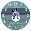 Hope Anchor The Soul Teal Blue Anchor Wall Clock Anchor Beach Decor Sailboat Nautical Art Clock Farmhouse Beach 12inch Round Clock Battery Operated Quartz Silent Clocks for Home Office School view 1