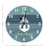 Hope Anchor The Soul Teal Blue Anchor Wall Clock Anchor Beach Decor Sailboat Nautical Art Clock Farmhouse Beach 12inch Round Clock Battery Operated Quartz Silent Clocks for Home Office School view 2