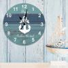 Hope Anchor The Soul Teal Blue Anchor Wall Clock Anchor Beach Decor Sailboat Nautical Art Clock Farmhouse Beach 12inch Round Clock Battery Operated Quartz Silent Clocks for Home Office School view 4