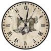 Swavecat Sewing Machine Art Clock Non Ticking Operated Wooden Decorative Wall Clocks Dressmaker Sewing Room Wall Clocks Craft Room Decor Clocks Rustic 15inch Round Clock for Kitchen Bedroom Office view 1