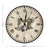 Swavecat Sewing Machine Art Clock Non Ticking Operated Wooden Decorative Wall Clocks Dressmaker Sewing Room Wall Clocks Craft Room Decor Clocks Rustic 15inch Round Clock for Kitchen Bedroom Office view 2