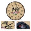 Swavecat Rose Flower Sewing Machine Decorative Wall Clock Silent Hanging Wall Clocks Gift for Sewing Lover Tailor Wall Clocks Craft Room Decor Wall Clock Rustic 12inch Round Clock for Kitchen Office view 3