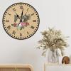 Swavecat Rose Flower Sewing Machine Decorative Wall Clock Silent Hanging Wall Clocks Gift for Sewing Lover Tailor Wall Clocks Craft Room Decor Wall Clock Rustic 12inch Round Clock for Kitchen Office view 4