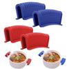2 Pairs Silicone Pot Handle Holders,Hot Skillet Handle Covers,Anti-Slip Silicone Cast Iron Pans Handles,Pan Lids Dutch Ovens Baking Sheets Casserole Cookware view 1