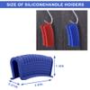 2 Pairs Silicone Pot Handle Holders,Hot Skillet Handle Covers,Anti-Slip Silicone Cast Iron Pans Handles,Pan Lids Dutch Ovens Baking Sheets Casserole Cookware view 2
