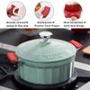 2 Pairs Silicone Pot Handle Holders,Hot Skillet Handle Covers,Anti-Slip Silicone Cast Iron Pans Handles,Pan Lids Dutch Ovens Baking Sheets Casserole Cookware view 4