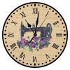 Swavecat Flower Sewing Machine Clocks Craft Room Decor Hanging Wall Clock Tailor Sewing Room Wall Clock Farmhouse 15inch Round Clock Non Ticking Operated Hanging Wall Clocks for Bathroom Bedroom view 1
