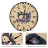 Swavecat Flower Sewing Machine Clocks Craft Room Decor Hanging Wall Clock Tailor Sewing Room Wall Clock Farmhouse 15inch Round Clock Non Ticking Operated Hanging Wall Clocks for Bathroom Bedroom view 3