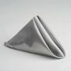 10 Pcs Silver Silky Satin 20x20 Light Gray Napkins Party Table Linens Catering view 3