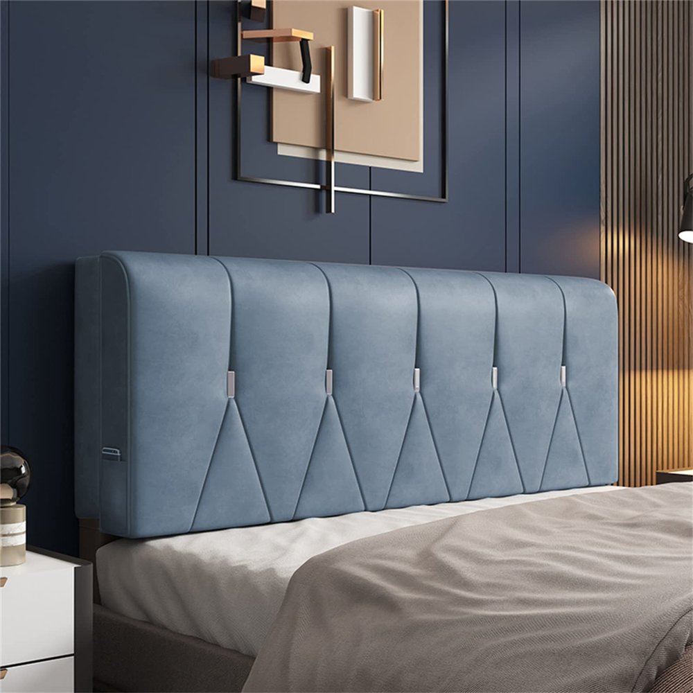 Double Headboard Cushion Bed Backrest King Size Lumbar Support Pad Wall Pillow Removable Cover for Bedroom Dorm Hotel Daybed Bed Decoration,B,No headboard 74.8"/190cm