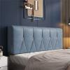 Double Headboard Cushion Bed Backrest King Size Lumbar Support Pad Wall Pillow Removable Cover for Bedroom Dorm Hotel Daybed Bed Decoration,B,No headboard 74.8"/190cm view 1