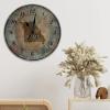 Missouri State Home Clock American State Vintage Shabby Art Clock Rustic 15inch Round Clock Battery Operated Silent Wood Wall Clocks for Dinning Living Room Birthday Housewarming Gift view 4