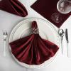 10 Pcs Burgundy Silky Satin 20x20 Wedding Napkins Party Table Linens Catering view 2