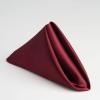 10 Pcs Burgundy Silky Satin 20x20 Wedding Napkins Party Table Linens Catering view 3