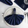 10 Pcs Navy Blue Silky Satin 20x20 Wedding Napkins Party Table Linens Catering view 4