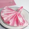 10 Pcs Pink Silky Satin 20x20 Wedding Napkins Party Table Linens Catering Supply view 1