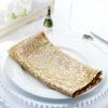 5 Pcs Gold Sequined 20x20 Wedding Napkins Party Table Linens Catering Supply view 1