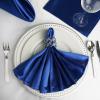 10 Pcs Royal Blue Silky Satin 20x20 Wedding Napkins Party Table Linens Catering view 2