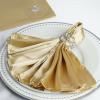 10 Pcs Champagne Silky Satin 20x20 Wedding Napkins Party Table Linens Catering view 1