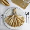 10 Pcs Champagne Silky Satin 20x20 Wedding Napkins Party Table Linens Catering view 2