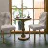 Chair Slipcover Country Style Brown and White Checkered Plaid Gingham Removable Stretch Chair Covers Parsons Chair Protector Covers for Kitchen Dining Room Banquet Party, Set of 4 view 3