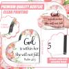 Gerrii Christian Gifts for Women Inspirational Religious Gifts Bible Verse Desk Decor Spiritual Acrylic Plaque Sign Gift for Mother's Day Birthday Mom Sister(Floral,5.9x5.9x0.55 Inches) view 3
