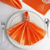 10 Pcs Orange Silky Satin 20x20 Wedding Napkins Party Table Linens Catering view 2