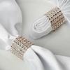 10 Pcs Champagne Diamond Napkin Rings Wedding Party Catering Dinner Decorations view 1