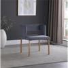 MAKLAINE 19" Contemporary Velvet Dining Chair in Gray (Set of 2) view 2