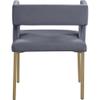 MAKLAINE 19" Contemporary Velvet Dining Chair in Gray (Set of 2) view 4