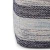 Trent Home Boho Square Pouf, 18 x 18 in, Handwoven Cotton, Patterned Blue Melange, Multi-Functional Ottoman or Footstool, Compact Indoor Seating for Living Room or Bedroom view 4