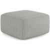 Trent Home Boho Square Pouf in Patterned Gray Melange Cotton view 1