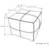 Trent Home Boho Square Pouf in Distressed Gray Faux Leather view 3