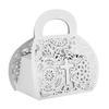 25PCS Baptism Cross Laser Favor Boxes, Small Wedding Favor Box with Handle, Party Favor Boxes Small Gift Boxes Candy Boxes for Birthday Parties, Baby Shower, Bridal Showers view 1