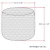 Trent Home Boho Round Braided Pouf in Blue and Natural Cotton view 2