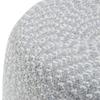 Trent Home Boho Round Braided Pouf in Blue and Natural Cotton view 4