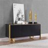 Trent Home Contemporary Engineered Wood Sideboard and Buffet in Black view 2