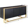 Trent Home Contemporary Engineered Wood Sideboard and Buffet in Black view 3