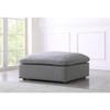 Trent Home Contemporary Gray Durable Linen Fabric Deluxe Ottoman view 2