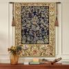 Aubelin Tapestry Medium Blue William Morris Tree of Life Fine Art Tapestry Wall Hanging Size 47"x33" view 3