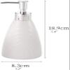 Soap Dispenser Bottle with Pump,Soap Dispenser Bottle White Ceramic Bathroom Accessory Set 5-piece Bathroom Set Including Soap Dispenser,Toothbrush Holder,2 Tumbler,Soap Dish Lotion Pump Bottle (Color view 2