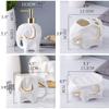 Ceramic,Soap Dispenser Bottle with Pump,Soap Dispenser Bottle Bathroom Accessory Set,Geometric Cute Elephant Soap Dispenser For Liquid Soap Or Lotion Lotion Pump Bottle (Color : 5-piece bathroom set A view 2