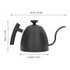 800ml Pour Over Kettle Capacity Black Gooseneck Stainless Steel Coffee Kettle with Thermometer Hanging Ear Tool for Travel Coffee Maker Outdoor , Coffee Drip Pot , Coffee Drip Pot , 800ml Pour Over view 3