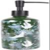 Ceramic,Soap Dispenser Bottle with Pump,Soap Dispenser Bottle Liquid Soap Dispenser Birds Pump Dispenser with Plastic Pump Refillable Glass Bottle for Countertops 400ML/13.5OZ (Red Green) Lotion Pump view 1