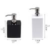 Plastic,Ceramic,Soap Dispenser Bottle with Pump,Soap Dispenser Bottle Acrylic Soap Dispenser Lotion Dispenser With Stainless Steel Pump Square Refillable Soap Pump Bottle For Kitchen Sink Countertop L view 2